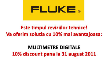 Discount 10% la multimetre digitale FLUKE